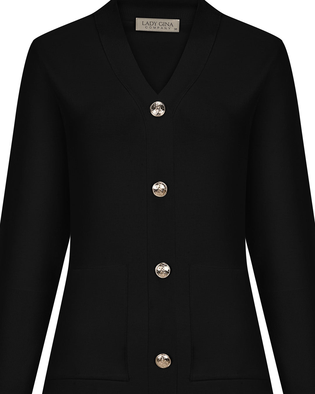 Düğme Detaylı Triko Elbise