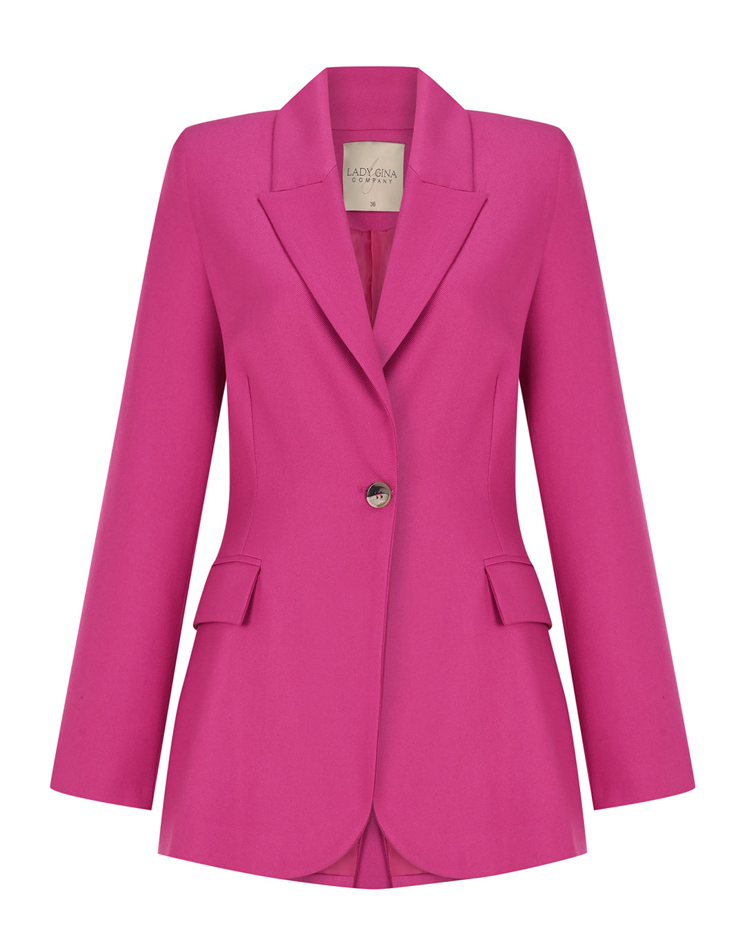 Double-Breasted Collar Button-Front Jacket - Long Skirt Suit