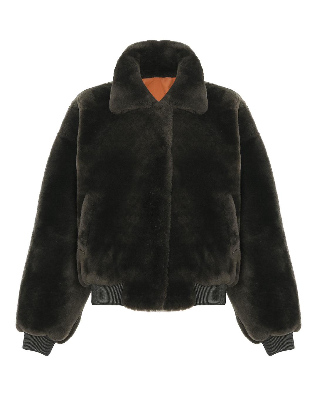 Haki Merinos Kısa Mont