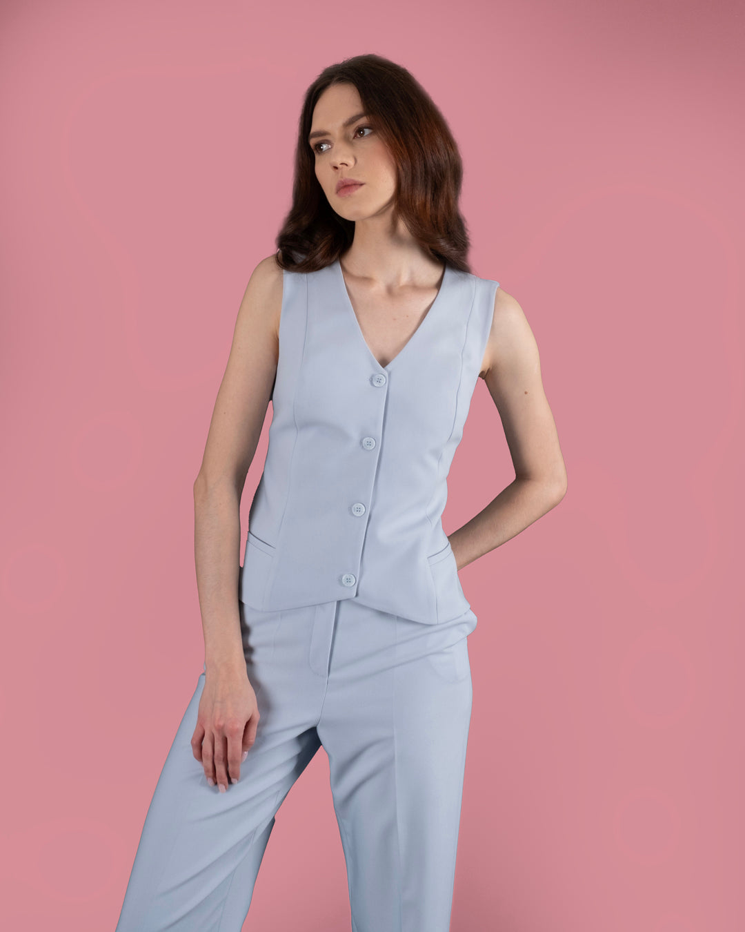 Single Button Front Jacket - Vest - Trousers (Triple) Suit