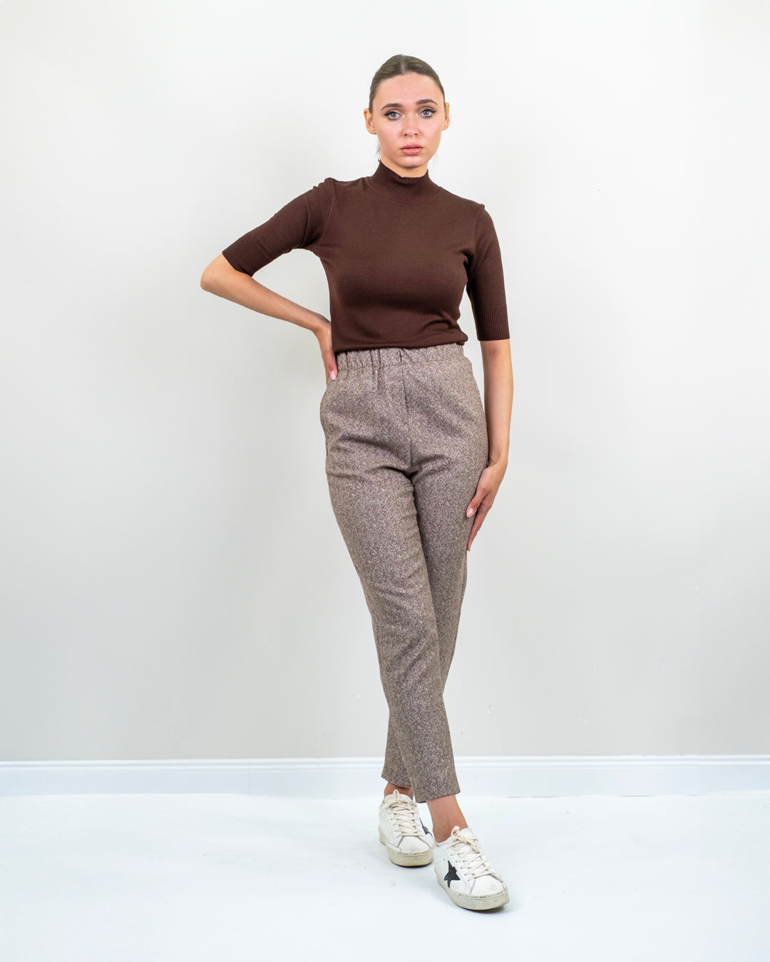 Beli Lastikli Balıksırtı Pantolon