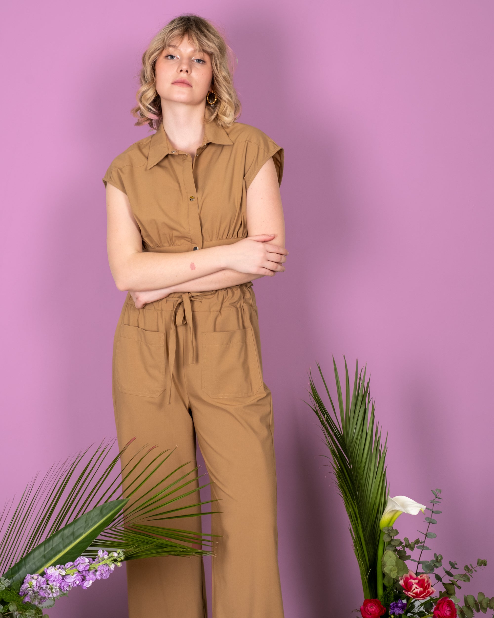 Safari Group Cropped Shirt - Pants Set
