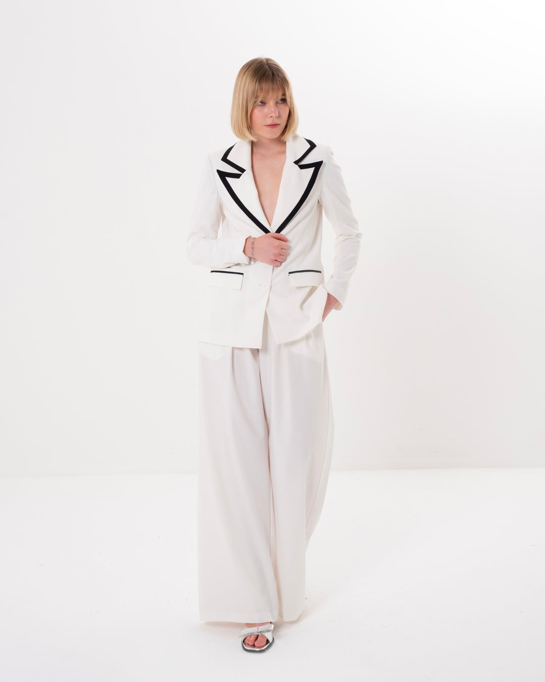 Biyeli Ceket-Pantolon Takım