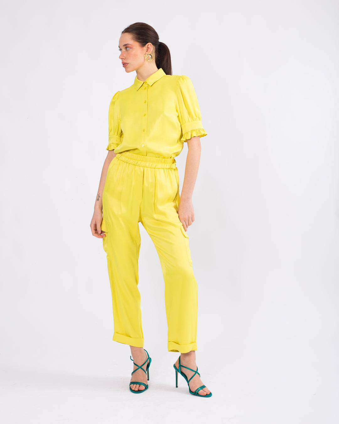 Yandan Cepli, Beli Lastikli, Duble Paça Pantolon