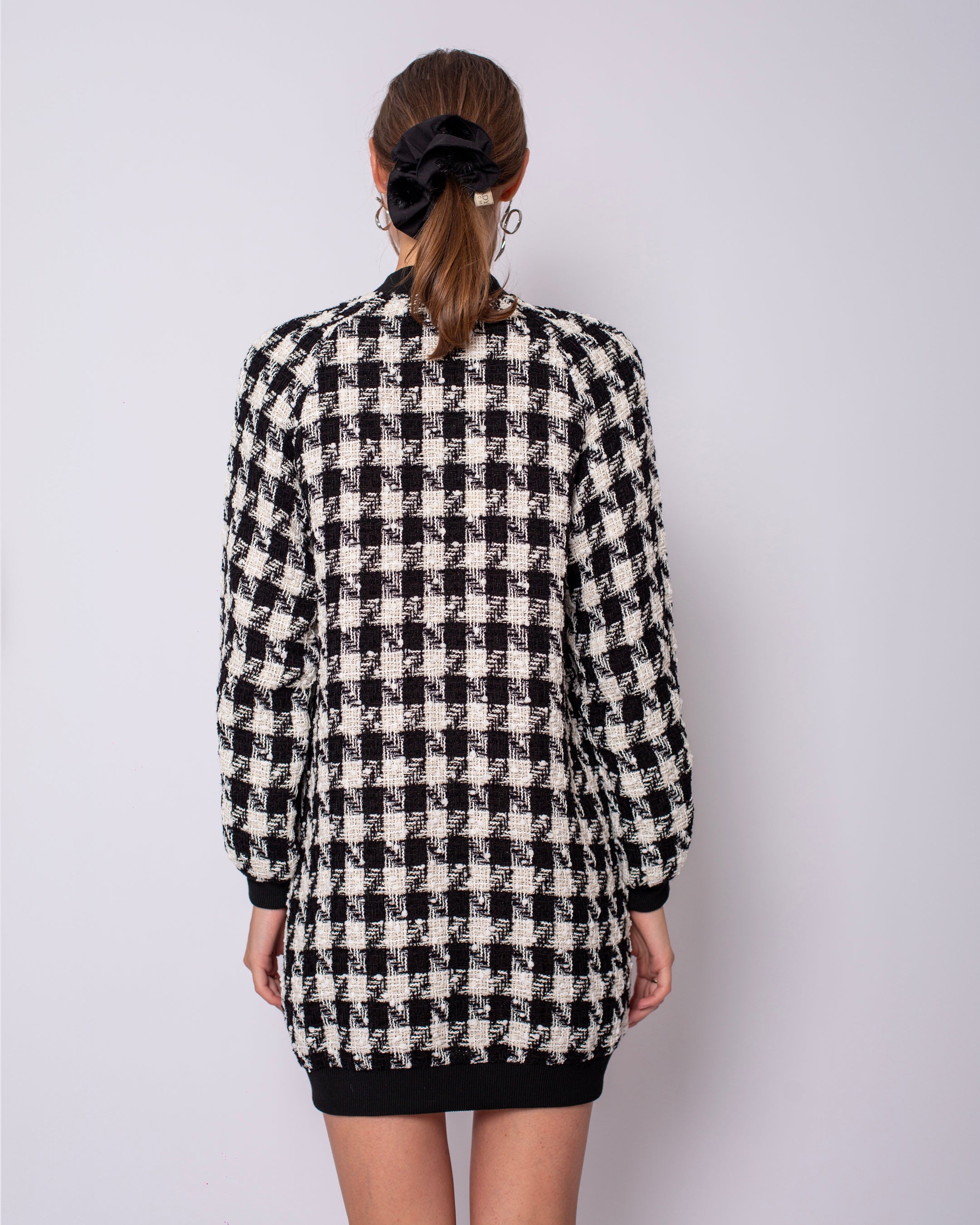 Düğme Detaylı Triko Uzun Hırka