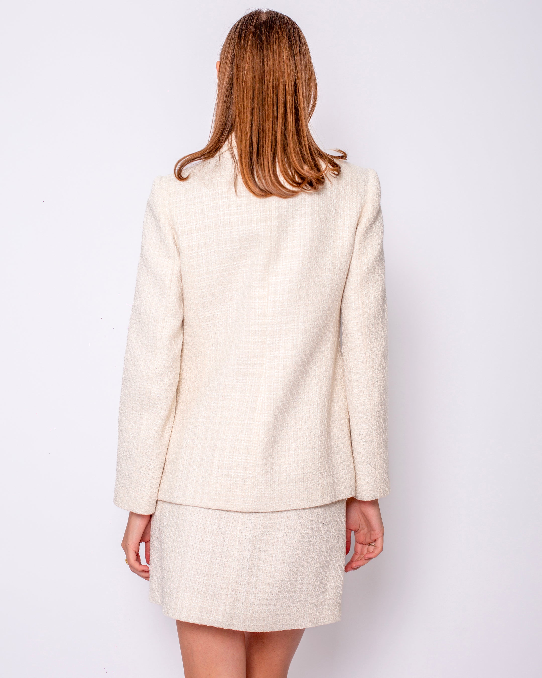 Düğme Detaylı Ceket - Etek Takım