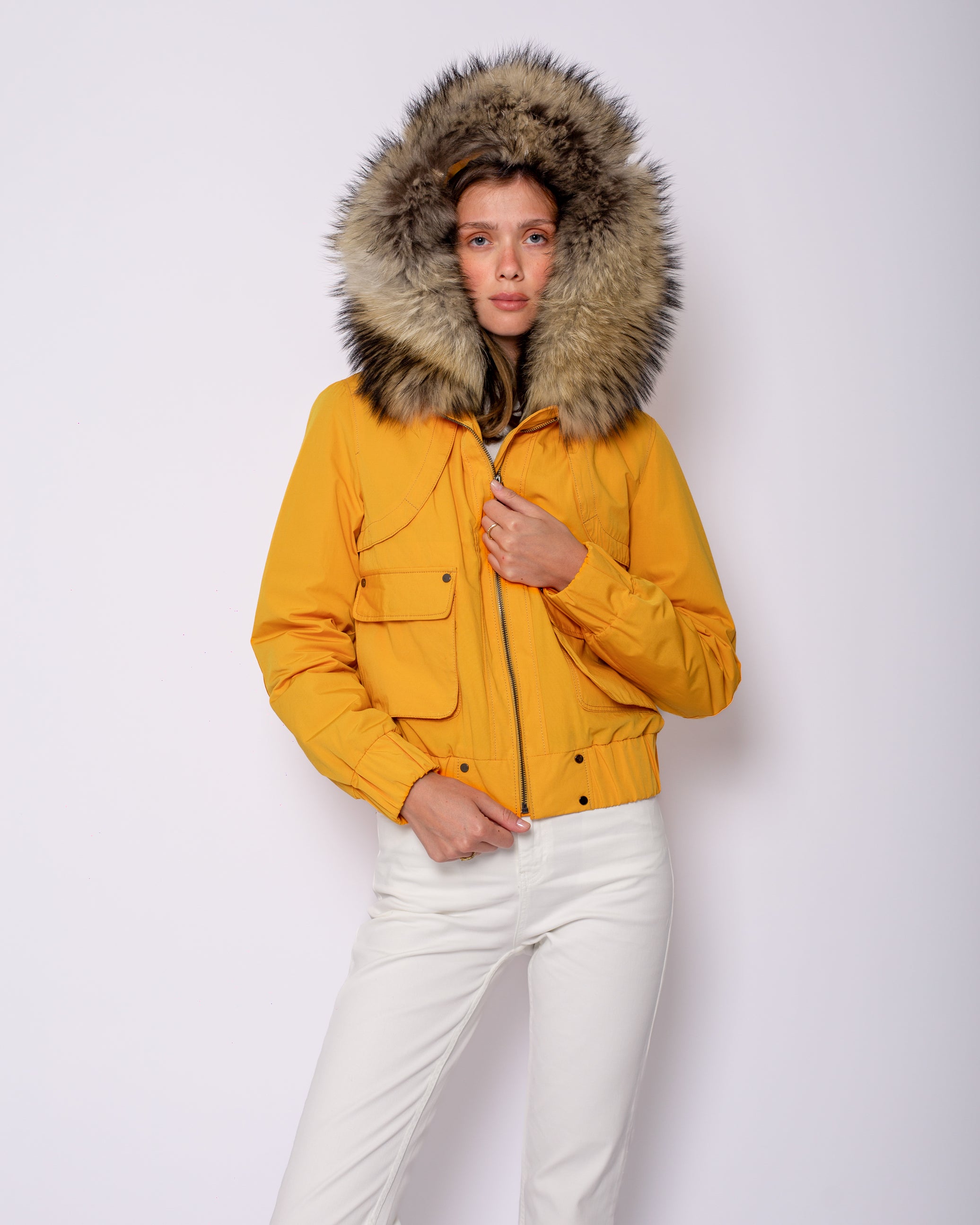 Fur Hooded Coat