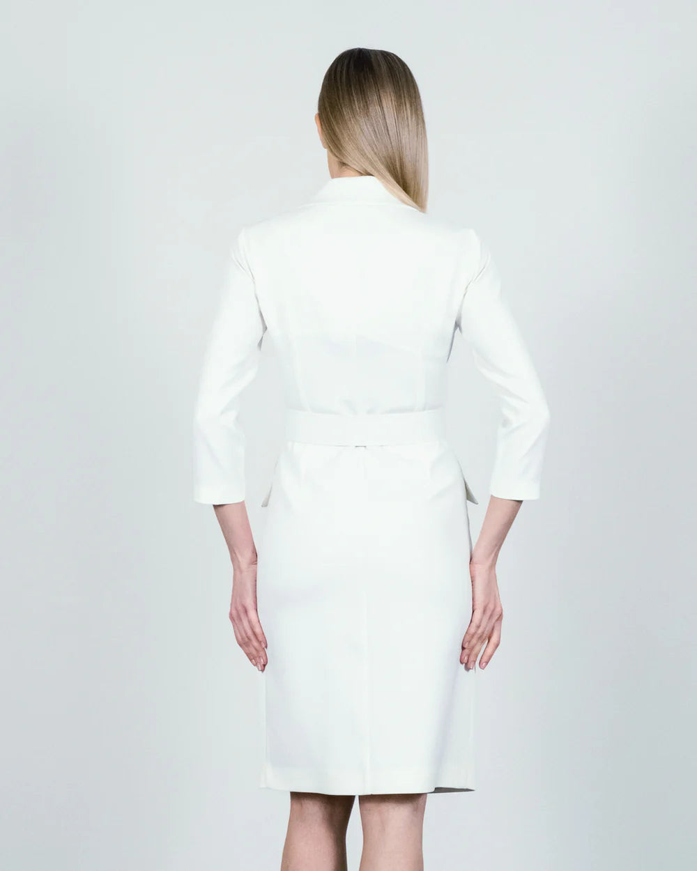 Safari Düğme Detay Uzun Elbise