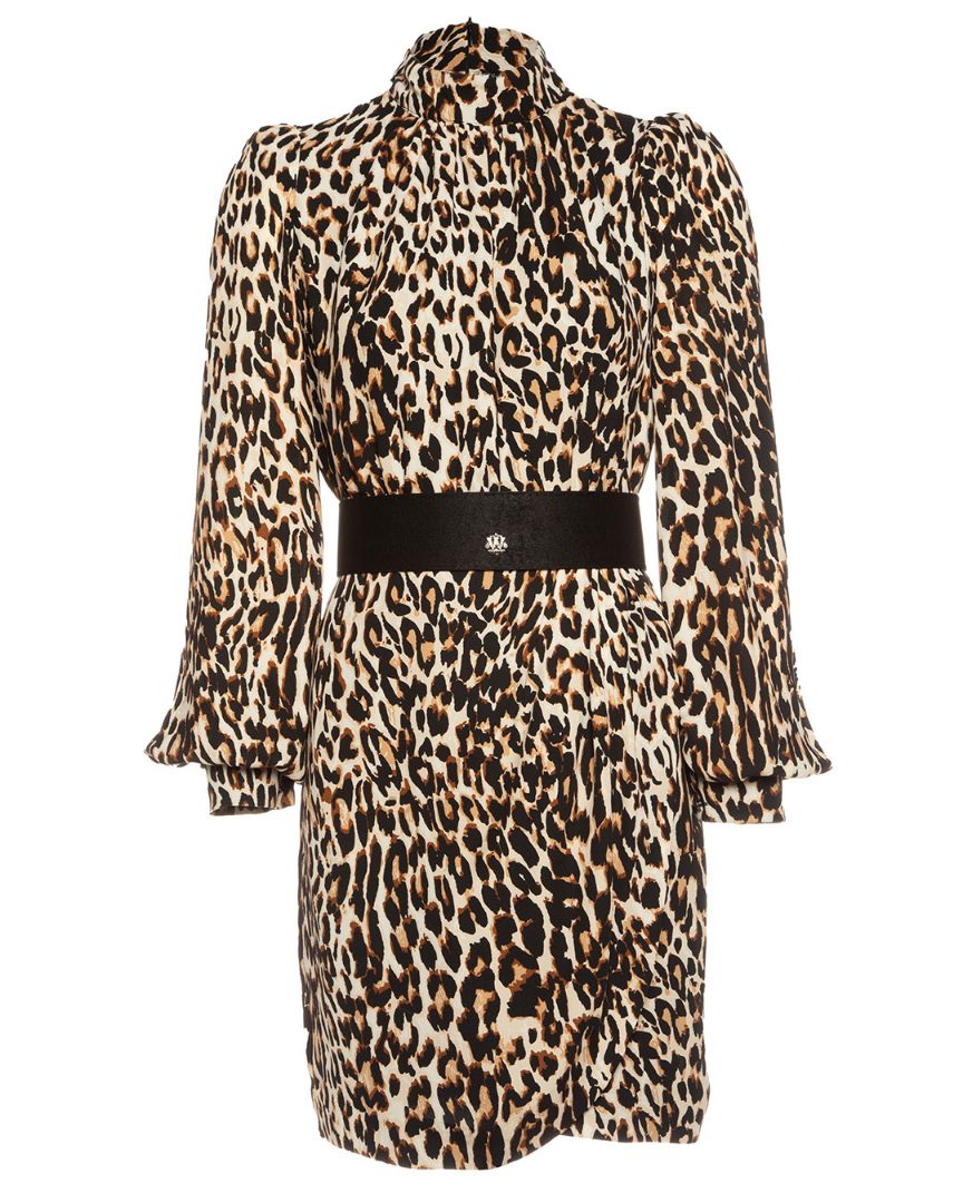 Safari Leopard Pattern Short Dress
