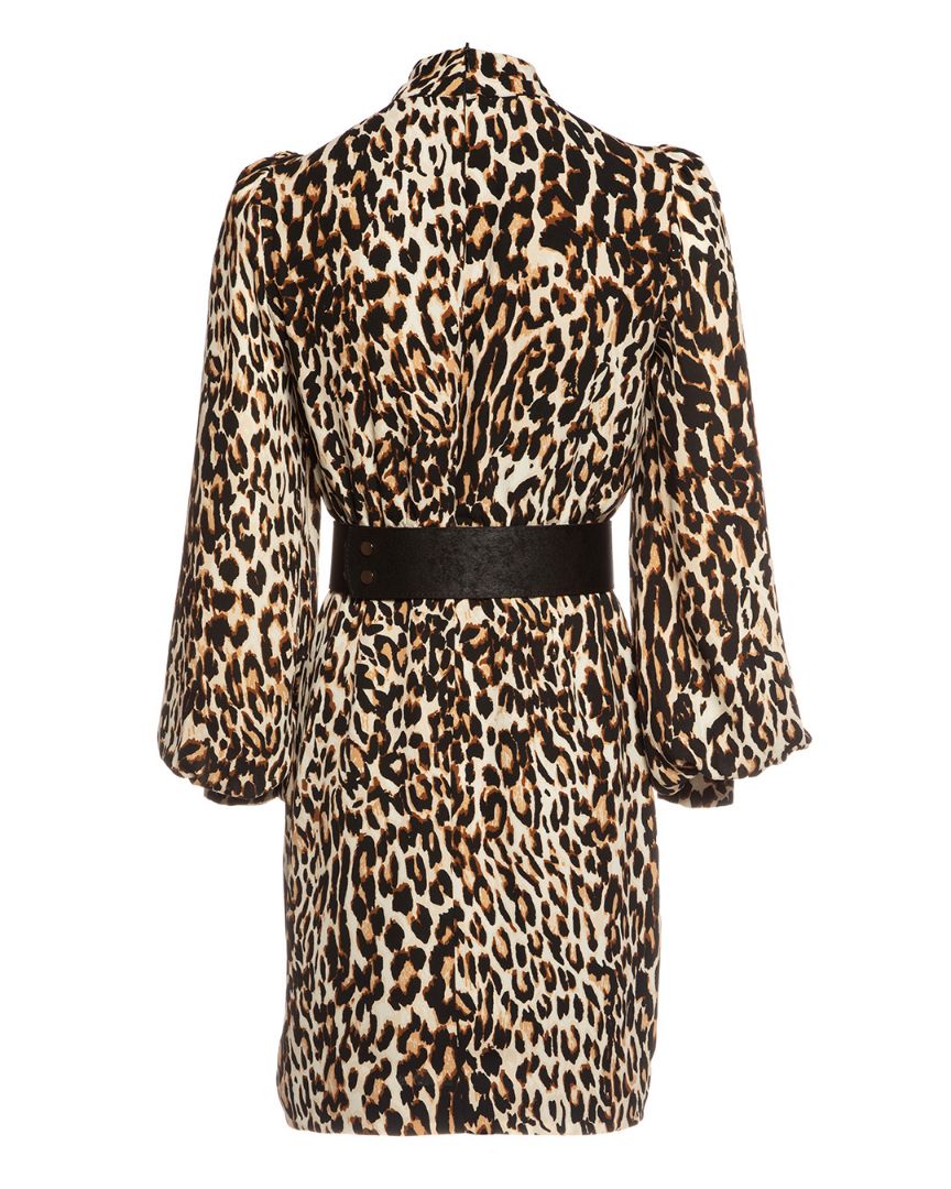 Safari Leopard Pattern Short Dress