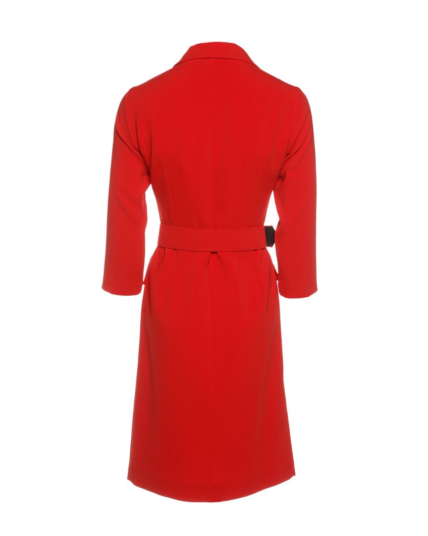 Safari Düğme Detay Uzun Elbise