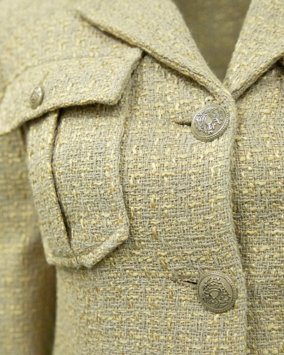 Düğme Detaylı Ceket - Etek Takım