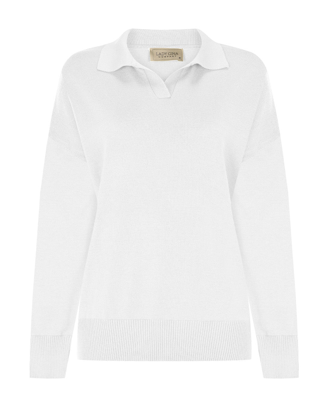 Shirt Collar Knitwear Sweater - Trouser Set