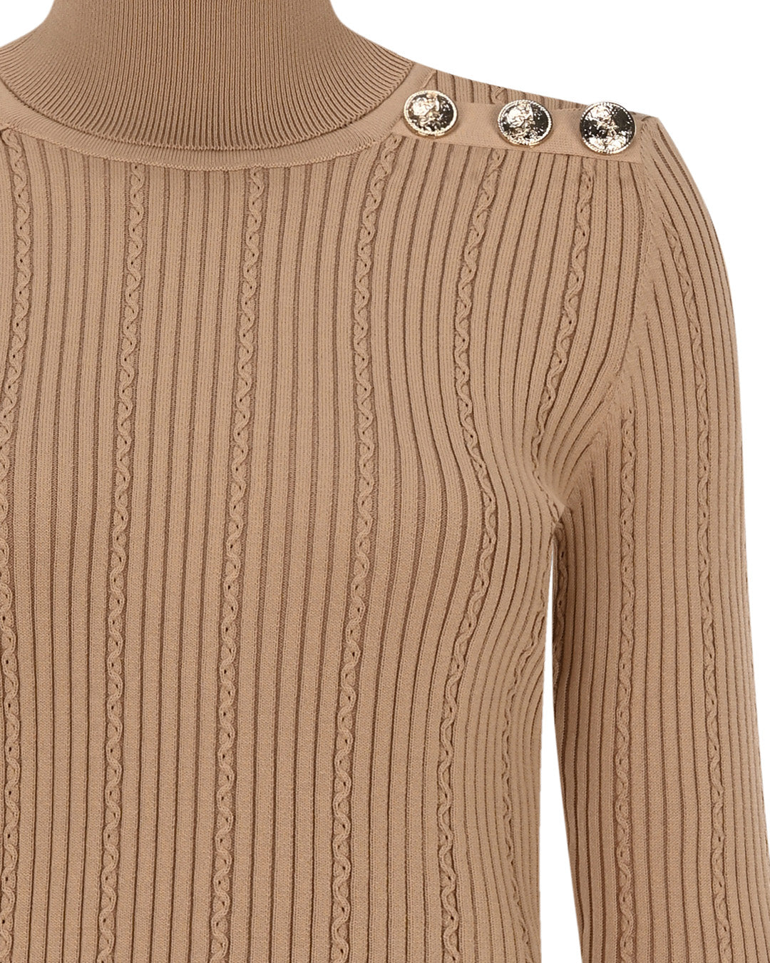 Turtleneck Button Detailed Knitwear Sweater