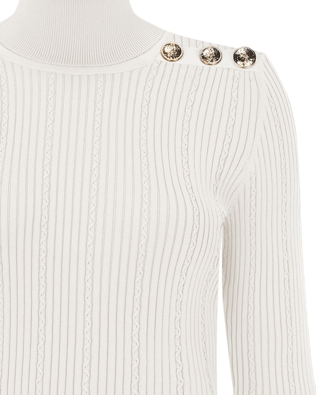 Turtleneck Button Detailed Knitwear Sweater