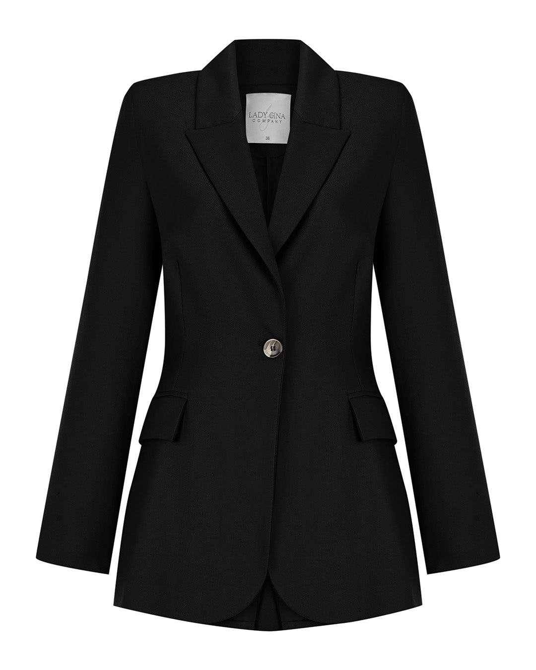 Double-Breasted Collar Button-Front Jacket - Long Skirt Suit