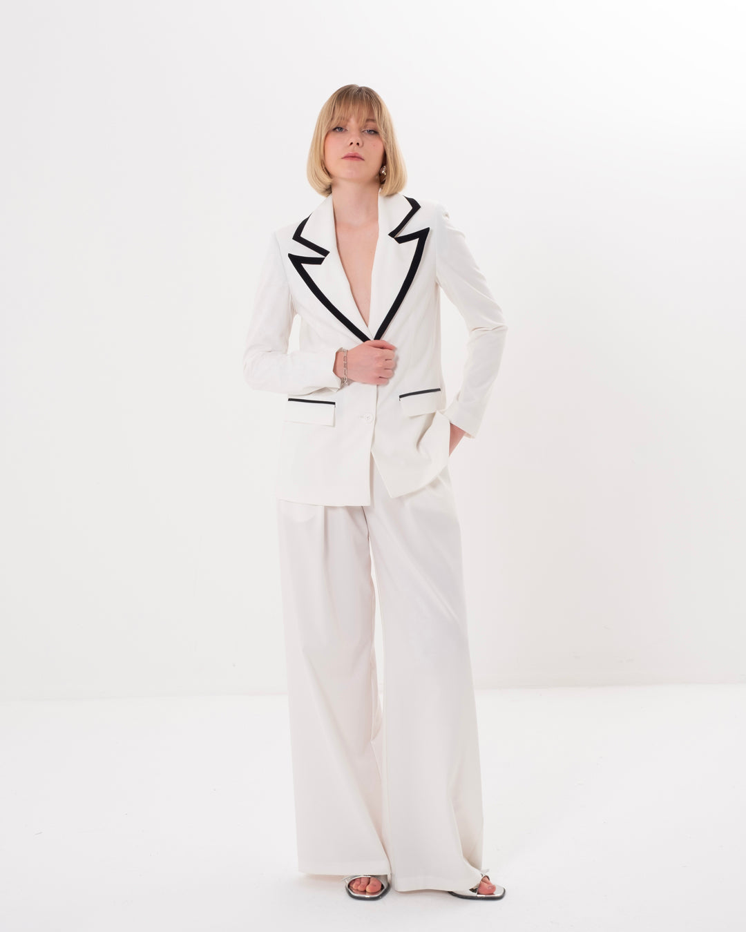 Piping Jacket-Trousers Set
