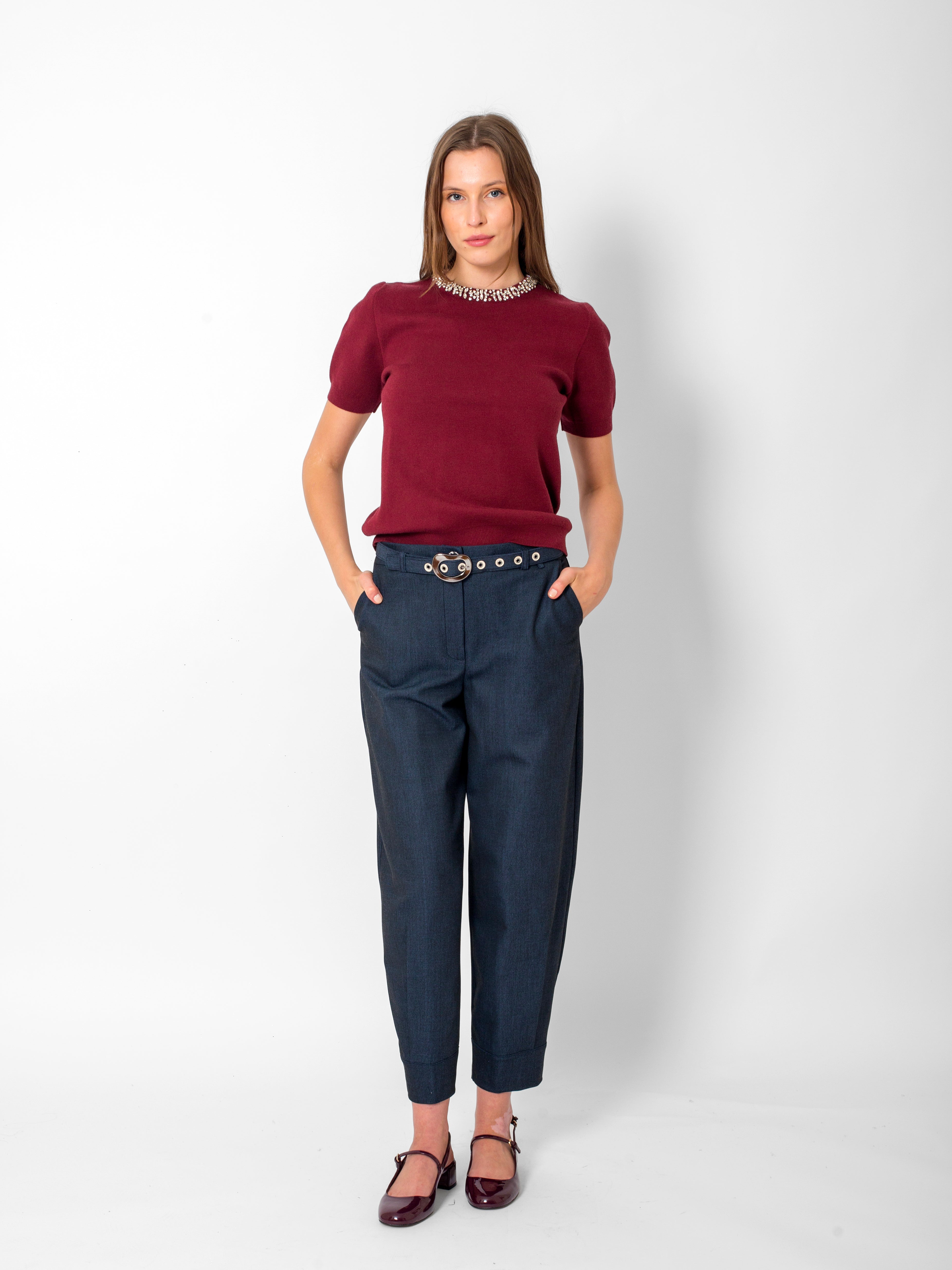 Beli Lastikli Kemerli Pantolon