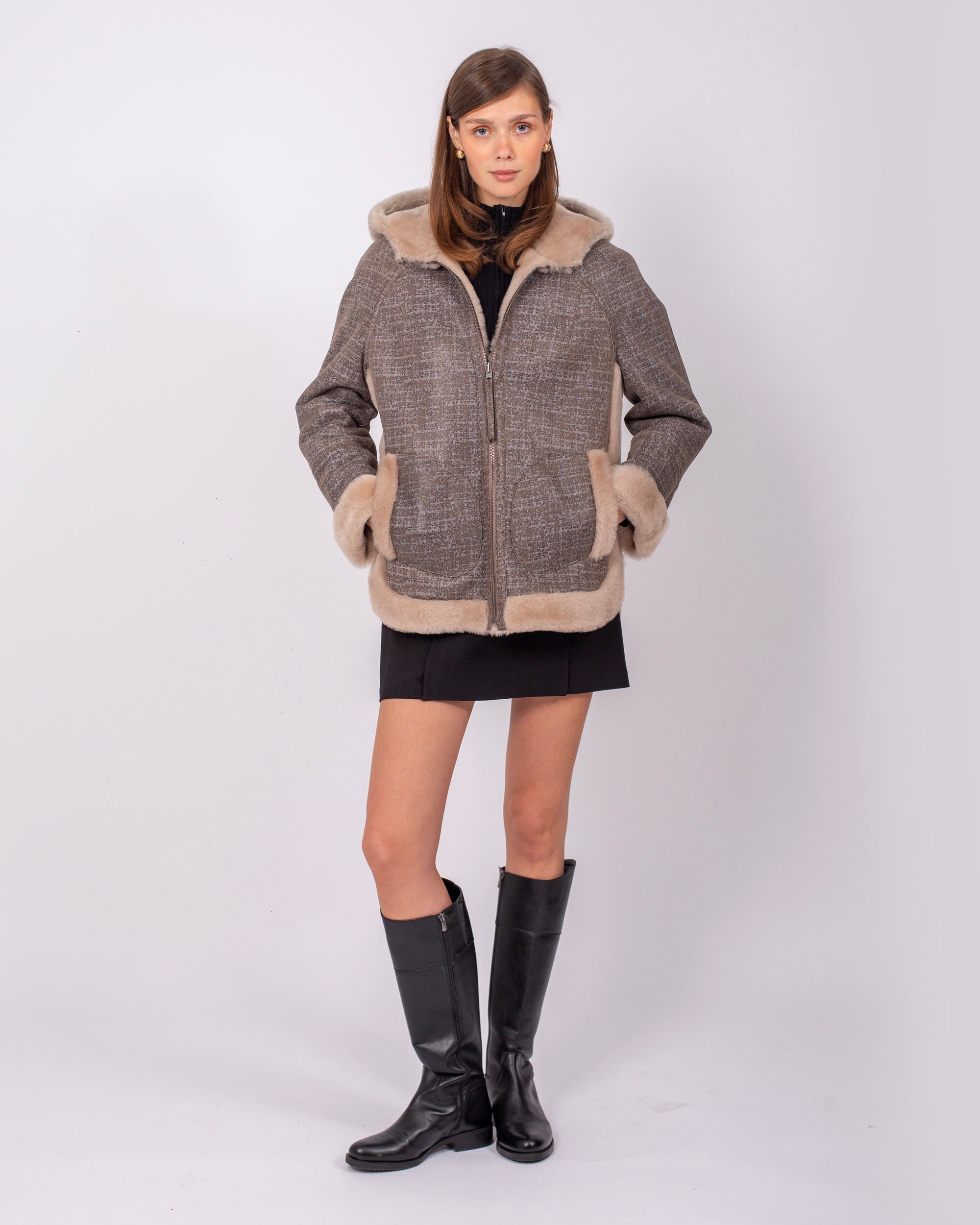 Hooded Fur Coat