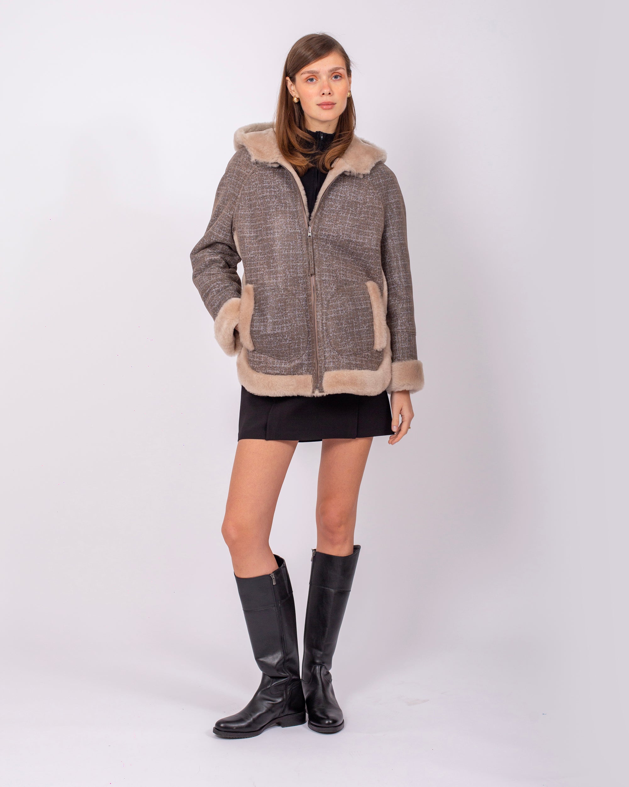 Hooded Fur Coat