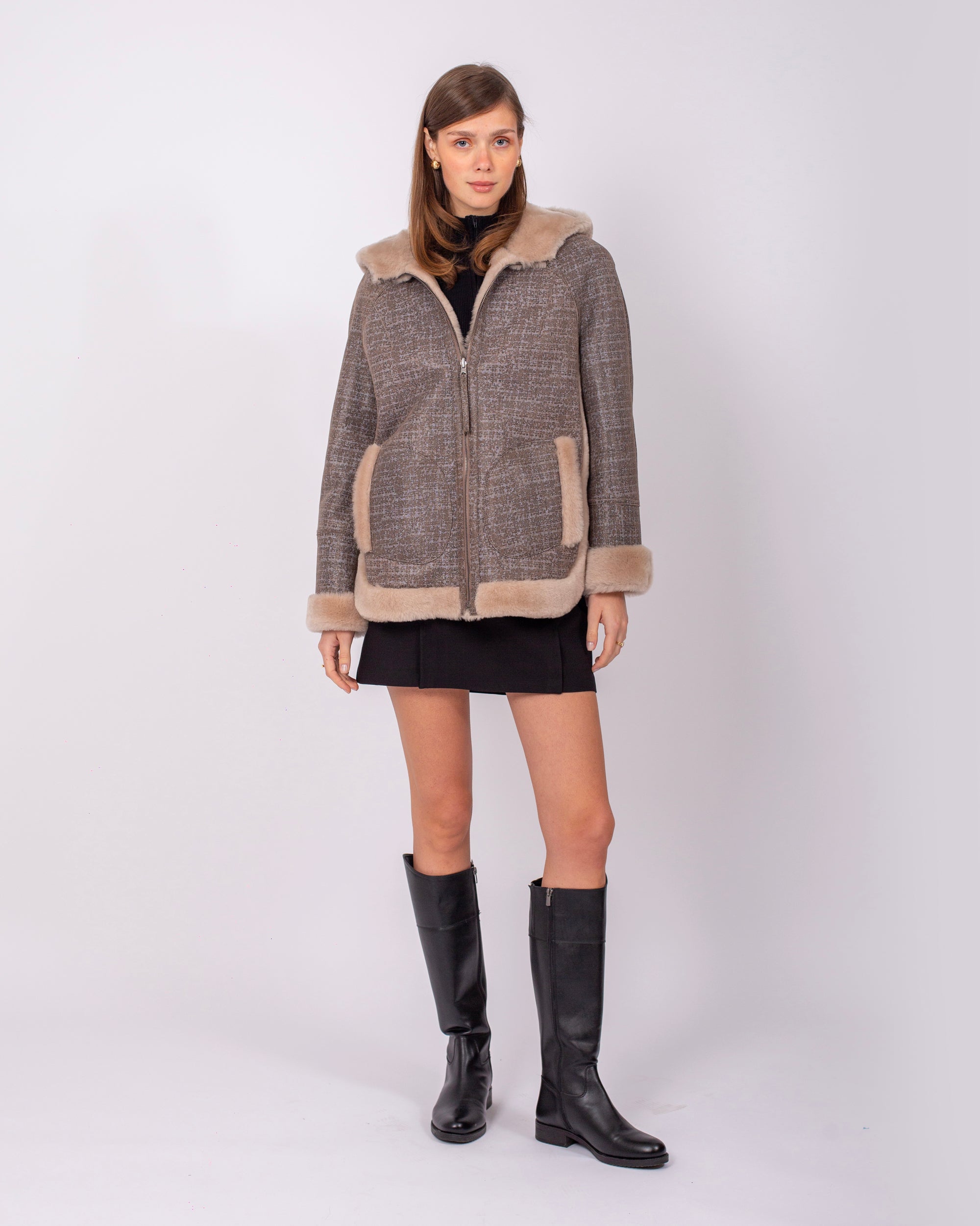 Hooded Fur Coat