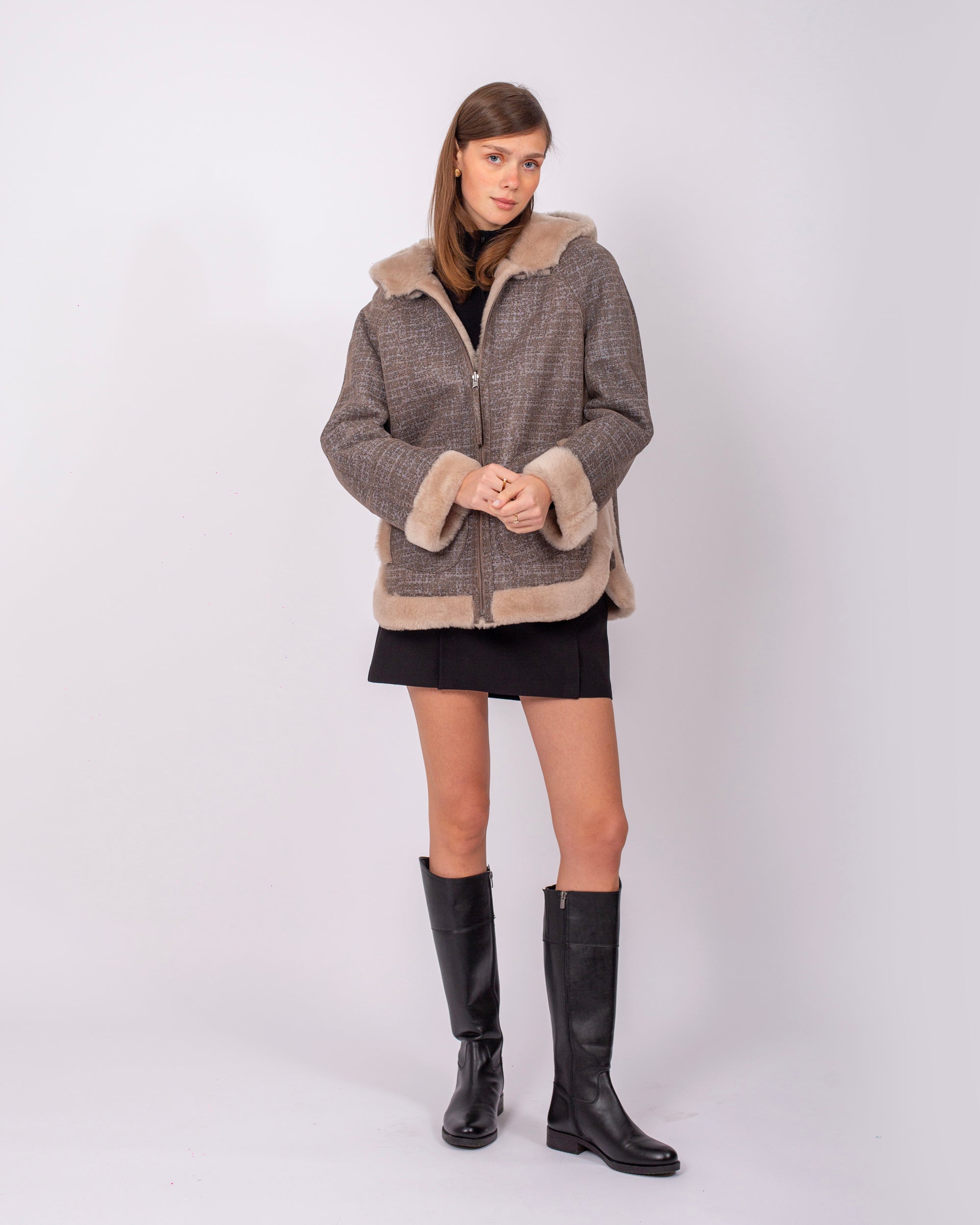 Hooded Fur Coat