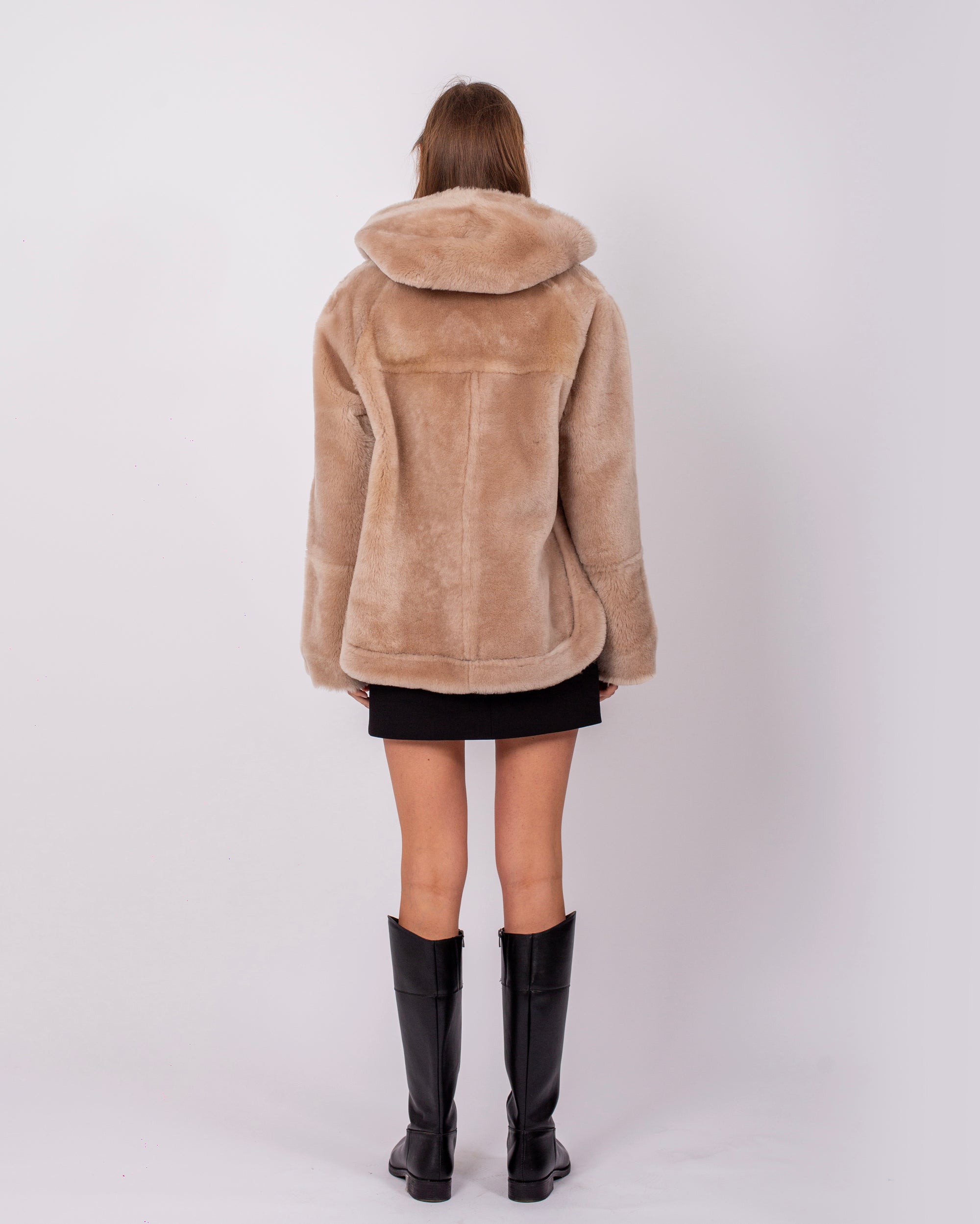 Hooded Fur Coat