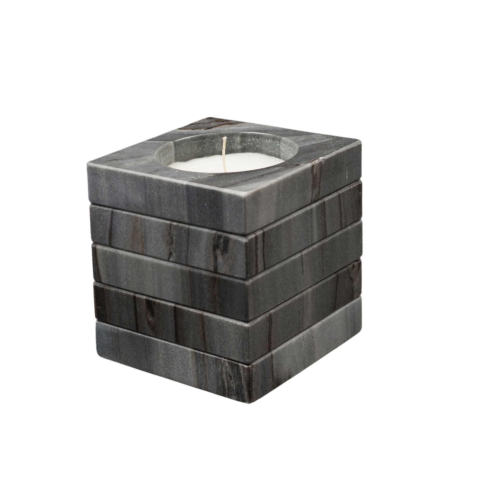 Ash Gray Cube Candle