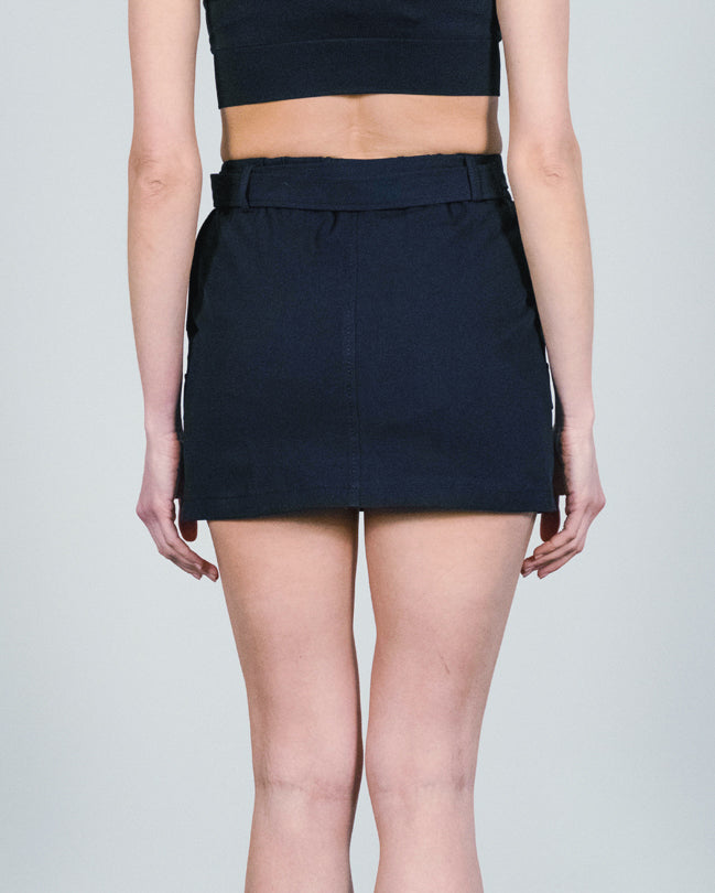 Side Pocket Short Skirt