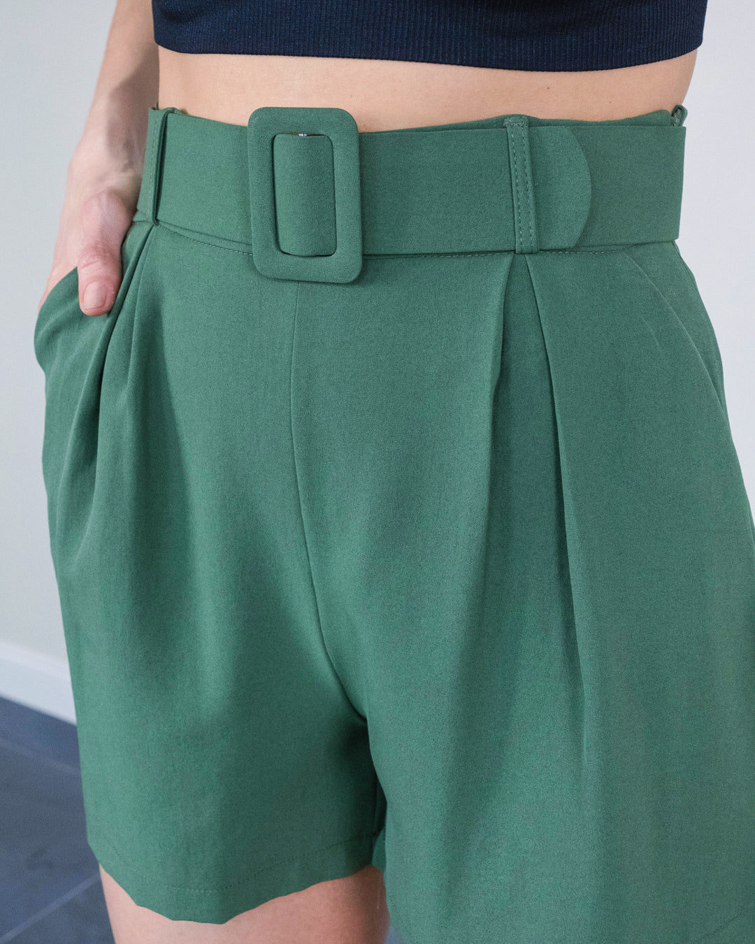 Safari Group Own Fabric Waist Belt Shorts